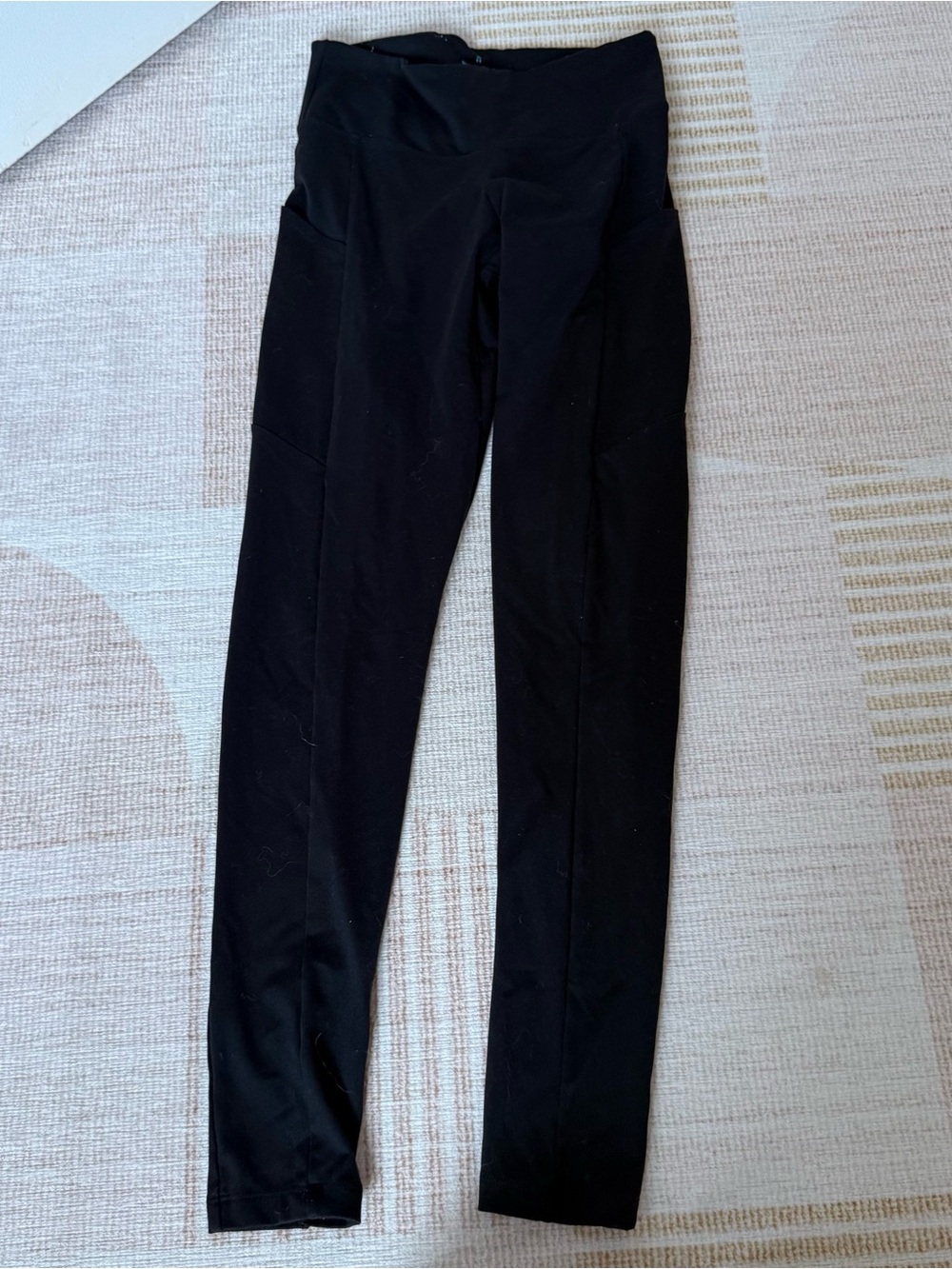 Tommy John The Go Anywhere Collection Black Active Leggings Pockets Small EUC